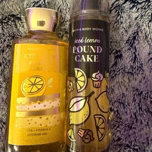 Bath & Body Works Iced Lemon Pound Cake Shower Gel Duo